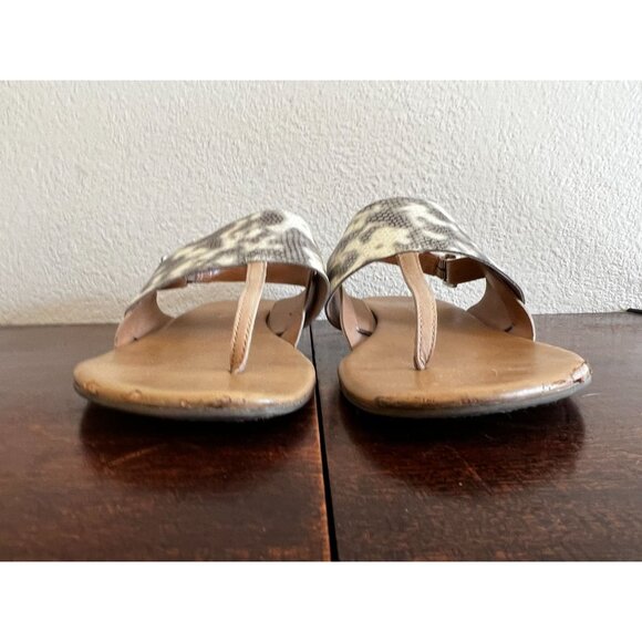 Franco Sarto Womens Snakeskin Print Sandals 9M Slingback Buckle Strap Open Toe D - Picture 10 of 10